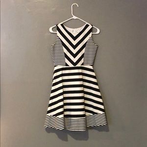 Black and white stripped dress.